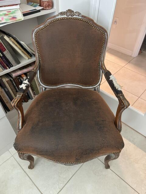 Chair before reupholstery